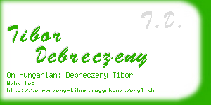 tibor debreczeny business card